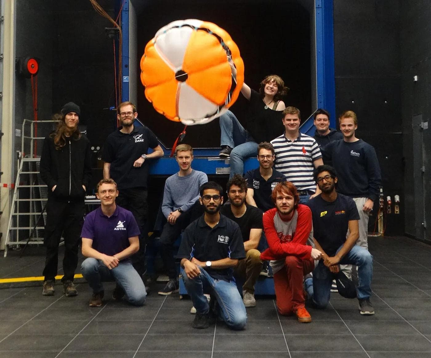 Windtunnel testing group photo