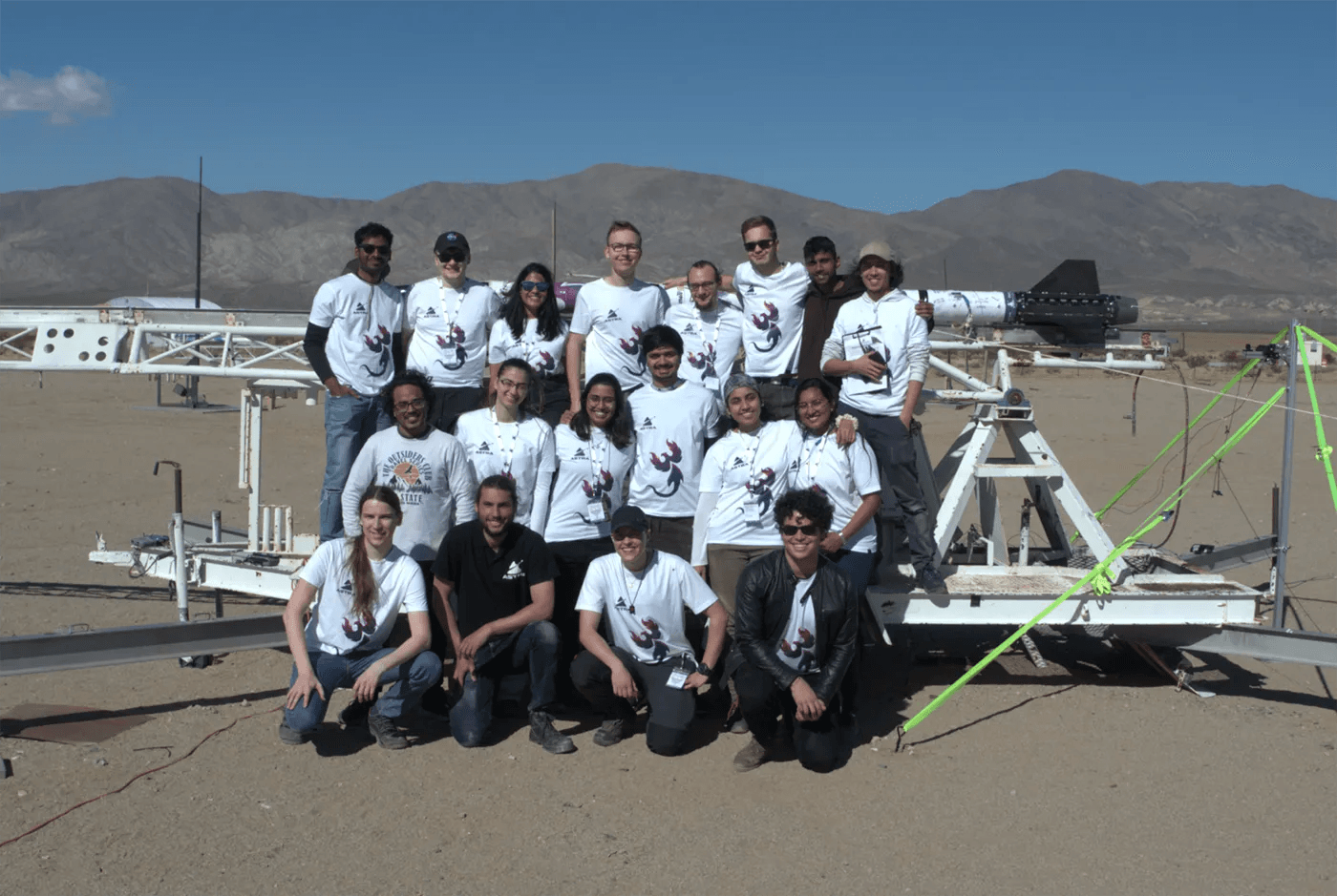 Group photo at phoenix launch site